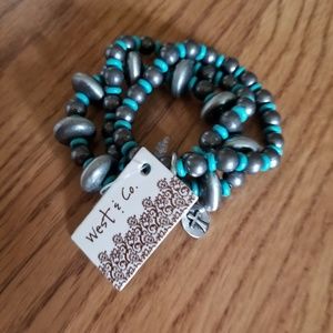 NWT Navajo pearl & turquoise bracelet